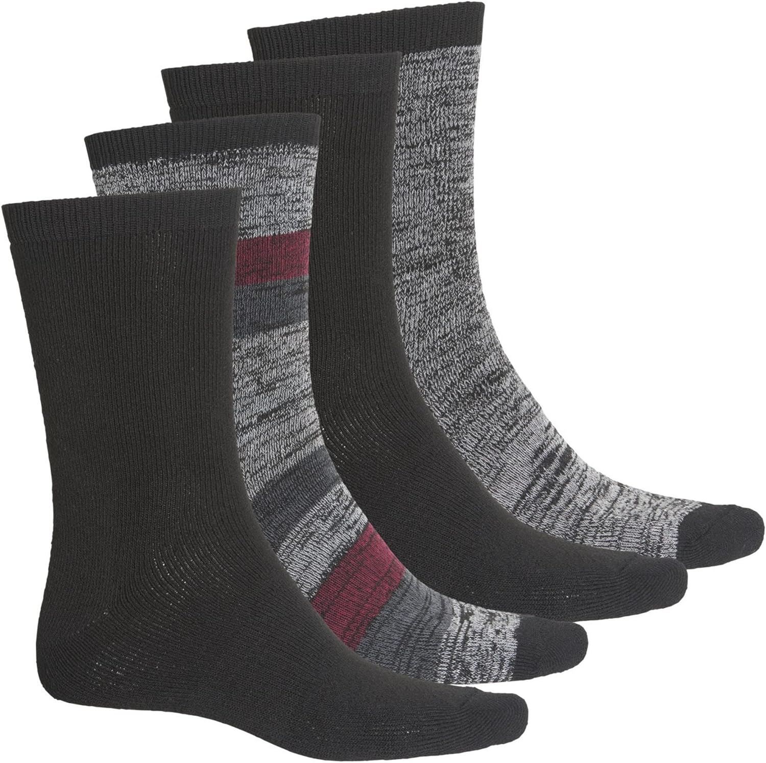 Columbia Men’s Moisture Control Crew Socks, 4-Pack(Black/Dye ...